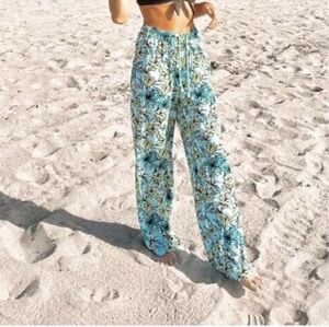 Beach Riot Swim Coverup Pants Floral Print Large